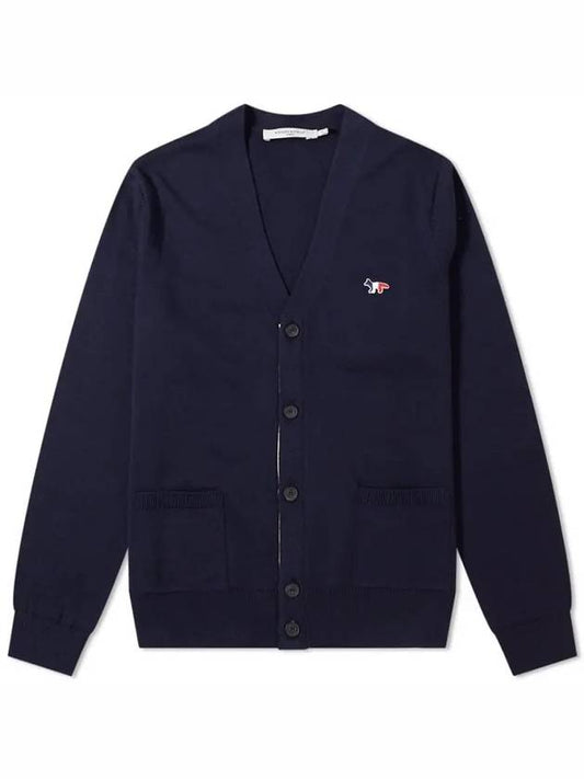 Tricolor Fox Patch Classic Cardigan Navy - MAISON KITSUNE - BALAAN 2