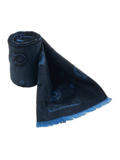 Silk Jacquard Scarf Denim - SALVATORE FERRAGAMO - BALAAN 2