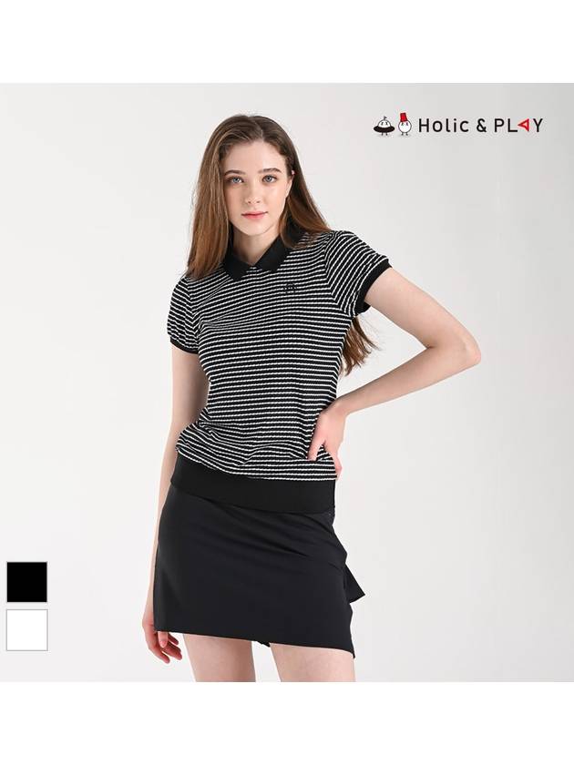 pinstripe jacquard t-shirtHC2WTS016 - HOLIC&PLAY - BALAAN 1