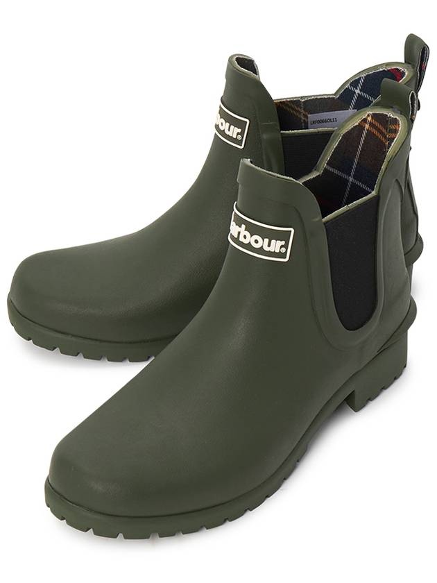 Wilton Wellington Chelsea Rain Boots Green - BARBOUR - BALAAN 2