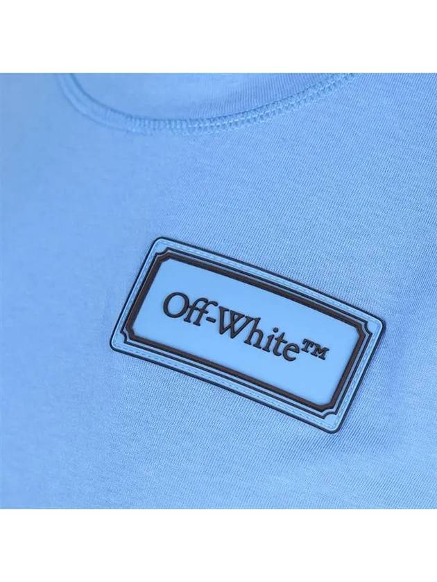 Chest Logo Crop Short Sleeve T-Shirt Blue - OFF WHITE - BALAAN.