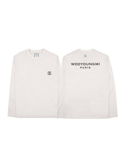 Cotton Back Logo Long Sleeve T-Shirt Ivory - WOOYOUNGMI - BALAAN 2