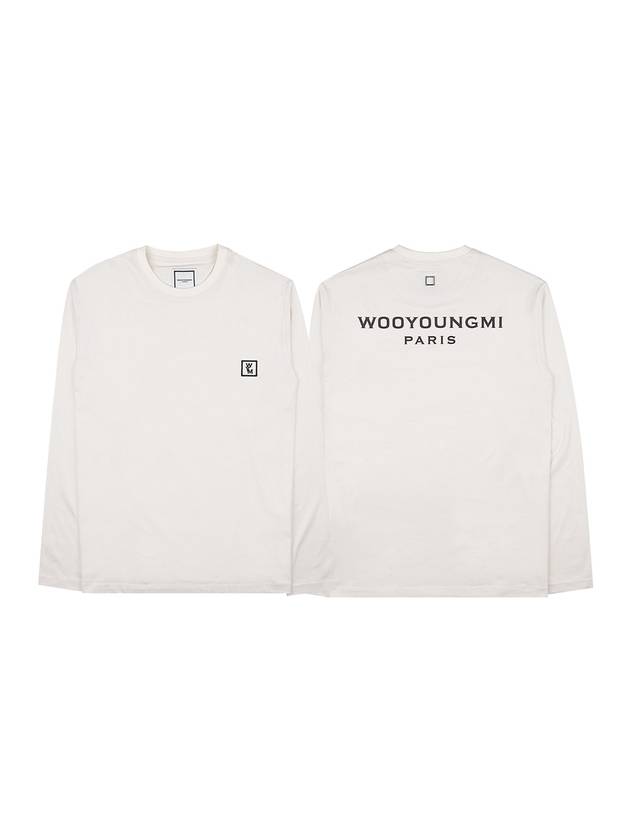 Cotton Back Logo Long Sleeve T-Shirt Ivory - WOOYOUNGMI - BALAAN 2