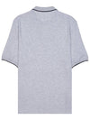 Logo Embroidered Short Sleeve Polo Shirt Heather Grey - BRUNELLO CUCINELLI - BALAAN 3