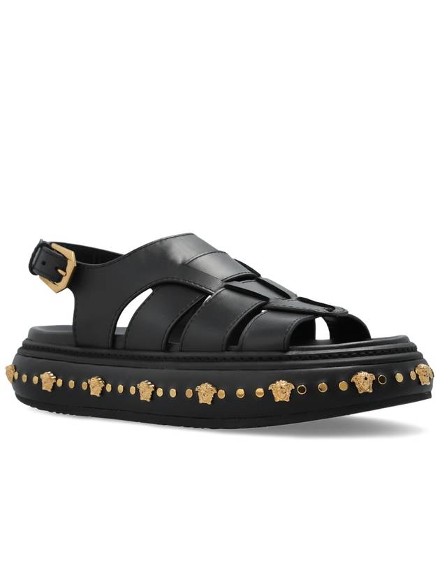 Versace Studded Sandals, Men's, Black - VERSACE - BALAAN 4