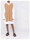 Knit Mix Shirt Dress White - MAISON MARGIELA - BALAAN.