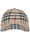 Check Cotton Ball Cap Beige - BURBERRY - BALAAN 3