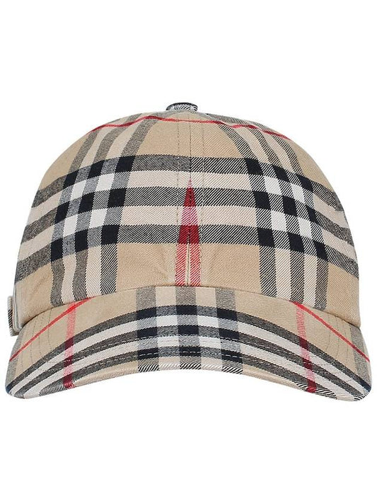 Check Cotton Ball Cap Beige - BURBERRY - BALAAN 2