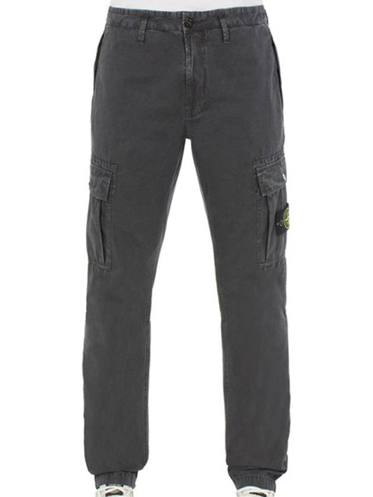 Men's Wappen Patch Slim Cargo Straight Pants Grey - STONE ISLAND - BALAAN 2