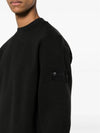 Ghost Piece Cotton Jersey Crew Neck Sweatshirt Black - STONE ISLAND - BALAAN 6