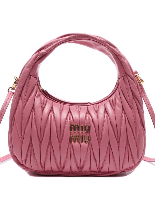 Wander Materasse Nappa Leather Mini Hobo Tote Bag Begonia Pink - MIU MIU - BALAAN 2