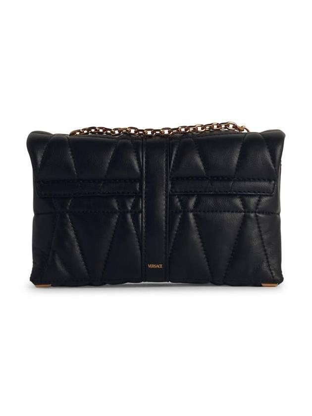 Versace 'Cleio' Small Black Leather Crossbody Bag - VERSACE - BALAAN 3