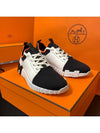 Men's Depart Sneakers Knit Calfskin Black H Black - HERMES - BALAAN 3