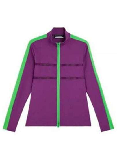 Golf Jade Mid Layer Zip-Up Jacket Purple - J.LINDEBERG - BALAAN 2