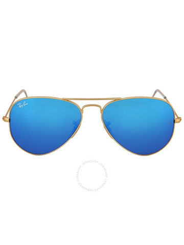 Ray Ban Aviator Flash Blue Flash Aviator Unisex Sunglasses RB3025 112/17 55 - RAY-BAN - BALAAN 1