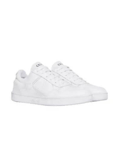 logo on leather low top sneakers white - CELINE - BALAAN 2