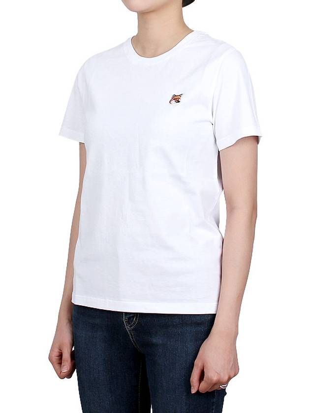 Fox Head Patch Regular Short Sleeve T-Shirt White - MAISON KITSUNE - BALAAN 4