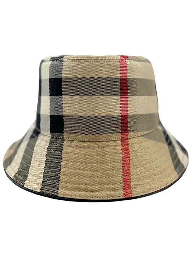 Check Pattern Cotton Bucket Hat Beige - BURBERRY - BALAAN 2