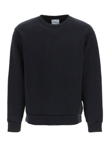 Logo Patch Brushed Sweatshirt Black - ACNE STUDIOS - BALAAN 1