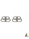 BB Logo Stud Earrings Silver - BALENCIAGA - BALAAN 2