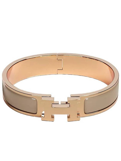 Clic H Bracelet Rose Gold & Marron Glace - HERMES - BALAAN 2