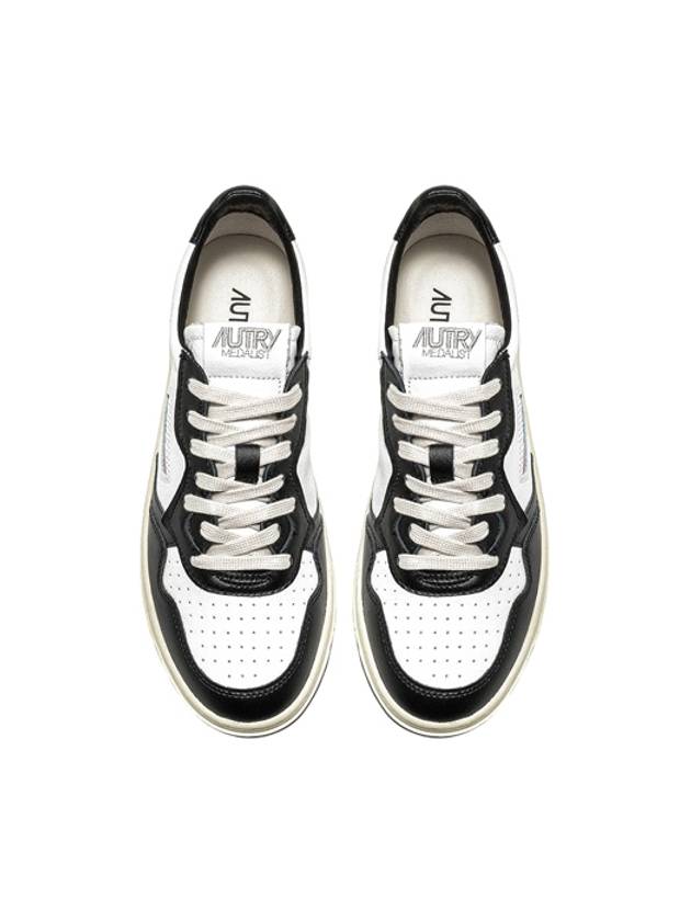 Medalist Leather Low Top Sneakers White Black - AUTRY - BALAAN 4