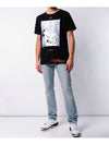 Men's Printed Short Sleeved T-shirt Black - OFF WHITE - BALAAN 4