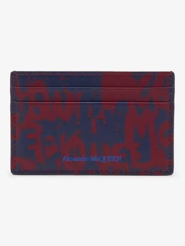 Logo Card Wallet Red Blue - ALEXANDER MCQUEEN - BALAAN 2