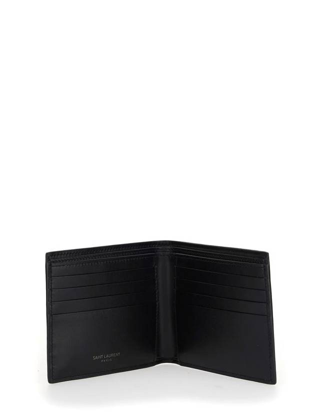 Tiny Cassandre Monogram Half Wallet Black - SAINT LAURENT - BALAAN 4