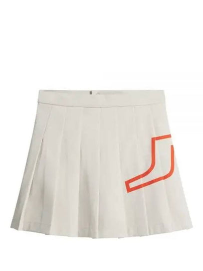 Naomi Pleated Skirt Almond Milk - J.LINDEBERG - BALAAN 2