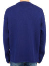 Crew Neck Wool Knit Top Blue - TEN C - BALAAN 5