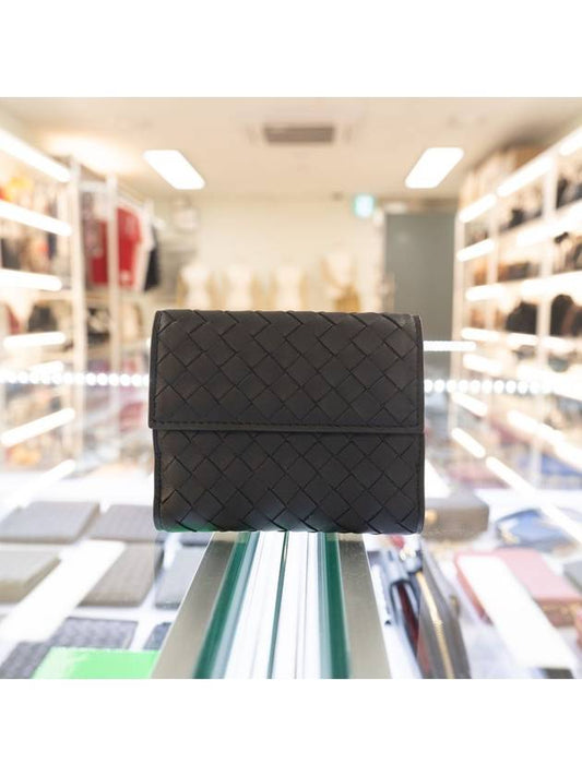 Intrecciato Nappa Mini Half Wallet Black - BOTTEGA VENETA - BALAAN 2