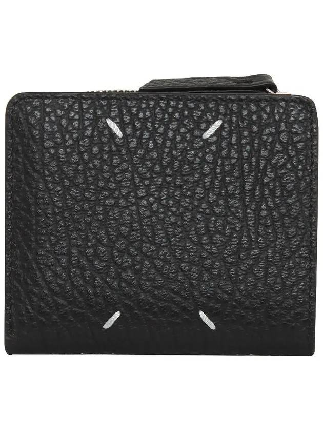 Signature Stitch Zipper Pocket Half Wallet Black - MAISON MARGIELA - BALAAN 2