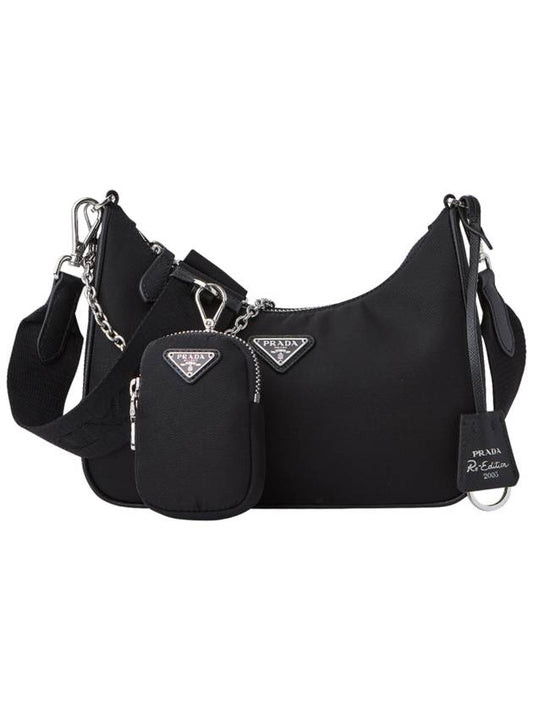 Re Edition 2005 Nylon Shoulder Bag Black - PRADA - BALAAN