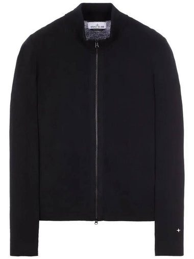 Stellina Knit Zip-Up Cardigan Black - STONE ISLAND - BALAAN 1