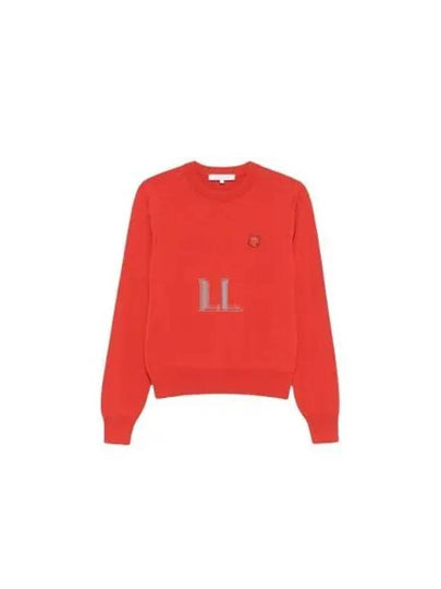 Bold Fox Head Wool Knit Top Red - MAISON KITSUNE - BALAAN 2