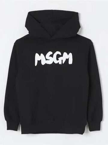 Kids Painting Logo Hoodie Black - MSGM - BALAAN 1