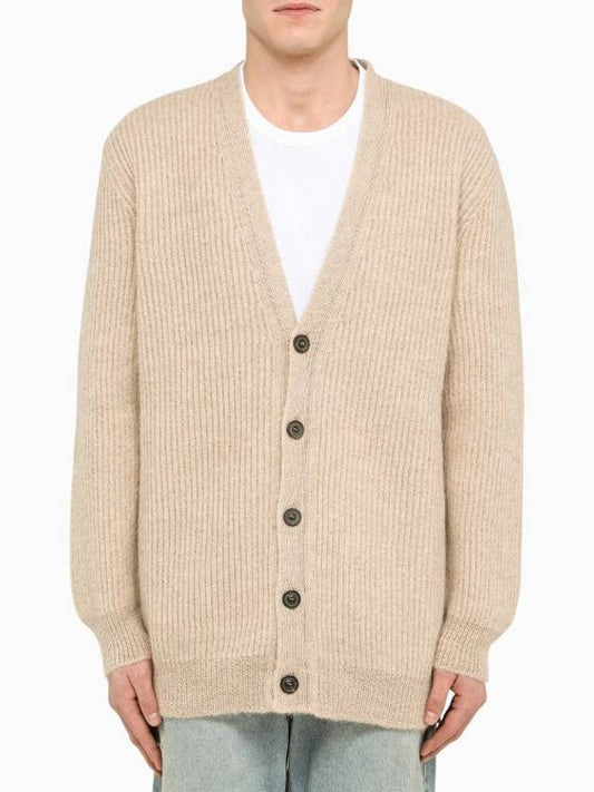 Stitch Alpaca Wool Knit Oversized Fit Cardigan Beige - MAISON MARGIELA - BALAAN 2