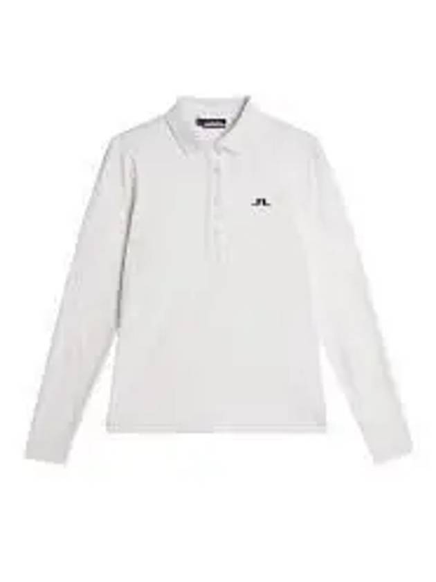 Flor Logo Polo Long Sleeve T-Shirt White - J.LINDEBERG - BALAAN 2