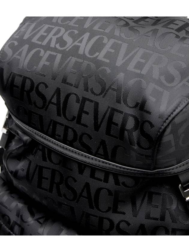 All Over Logo Print Nylon Backpack Black - VERSACE - BALAAN 5