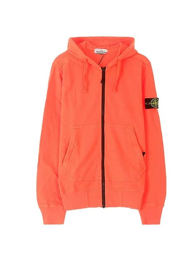 Wappen Patch Cotton Hooded Zip Up Orange - STONE ISLAND - BALAAN 1