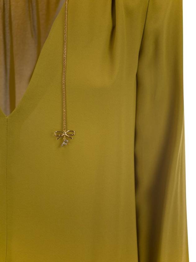 Georgette shirt with charms and logo - ELISABETTA FRANCHI - BALAAN 4