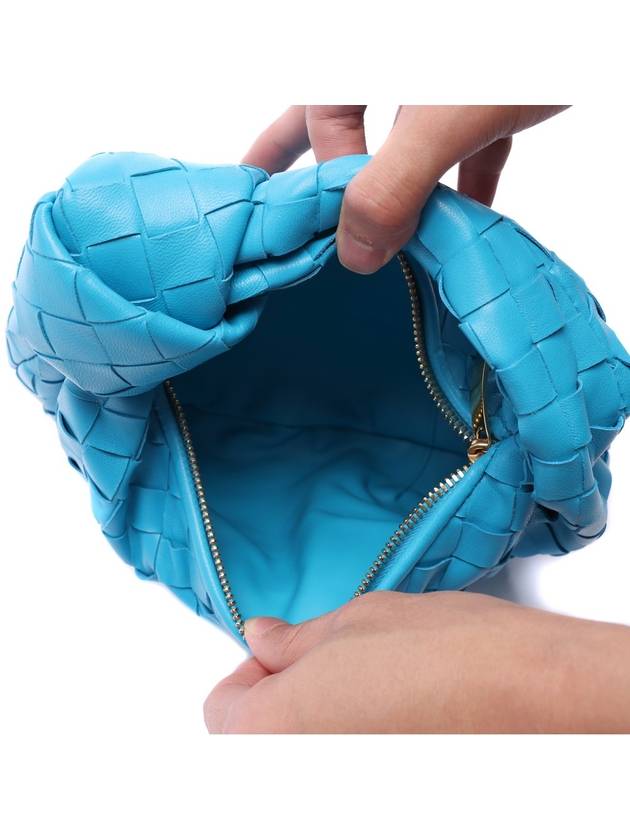 Jodie Intrecciato Small Tote Bag Blue - BOTTEGA VENETA - BALAAN 7