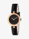 Women's Diamantissima Leather Watch Black - GUCCI - BALAAN 3