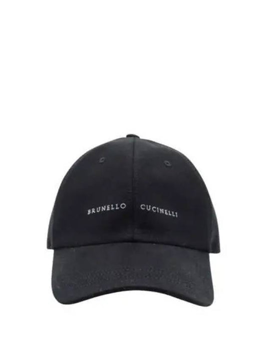 Embroidered Logo Cotton Ball Cap Black - BRUNELLO CUCINELLI - BALAAN 2