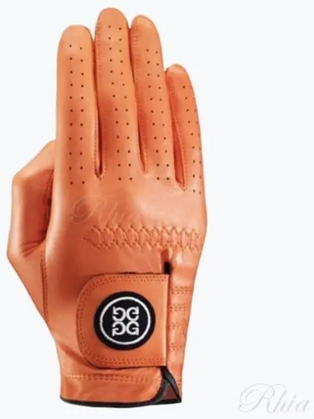 Circle GS Logo Leather Golf Gloves Tangerine - G/FORE - BALAAN 2