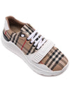 Vintage Check Suede Leather Sneakers Archive Beige - BURBERRY - BALAAN 4