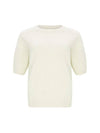 Wool Round Neck Knit Top Ivory - CALLAITE - BALAAN 2