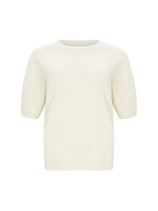 Wool Round Neck Knit Top Ivory - CALLAITE - BALAAN 2