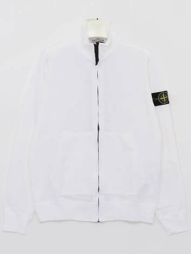 Compass Badge Regular Fit Cotton Track Jacket White - STONE ISLAND - BALAAN 2